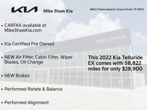 Certified 2022 Kia Telluride EX w/ EX Premium Package AWD/4WD image 3