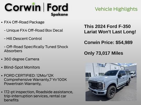 Used 2024 Ford F350 Lariat w/ Sport Appearance Package AWD/4WD image 6