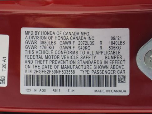 Used 2022 Honda Civic Sport image 45