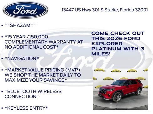 New 2026 Ford Explorer Platinum image 5