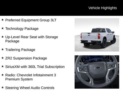 New 2026 Chevrolet Silverado 1500 ZR2 w/ Dark Appearance Package AWD/4WD image 3