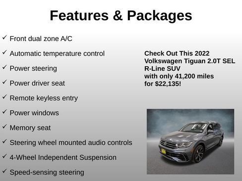 Used 2022 Volkswagen Tiguan SEL R-Line AWD/4WD image 8