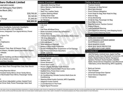 Certified 2024 Subaru Outback Limited AWD/4WD image 8