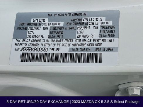 Used 2023 MAZDA CX-5 AWD 2.5 S w/ Select Package image 35