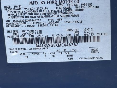 Used 2021 Ford EcoSport SE w/ SE Appearance Package image 38