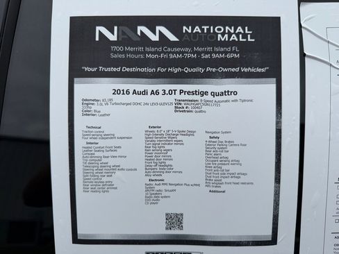 Used 2016 Audi A6 3.0T Prestige image 47
