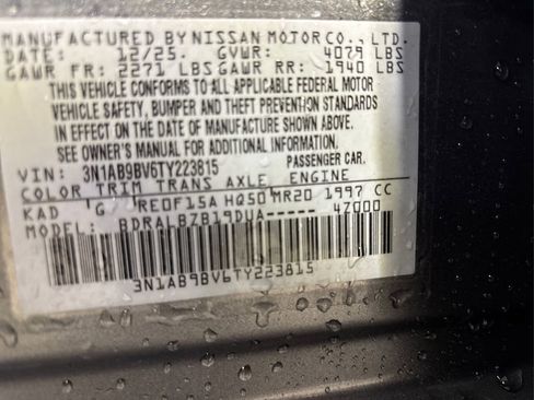 New 2026 Nissan Sentra S w/ Floor Mat Package image 12