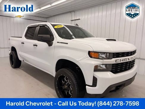 Used 2021 Chevrolet Silverado 1500 Custom w/ LPO, Dark Essentials Package AWD/4WD image 1