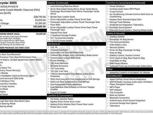 Certified 2018 Chrysler 300 S w/ 300S Premium Group image 47