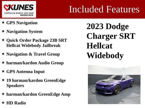 Used 2023 Dodge Charger SRT Hellcat w/ Harman/Kardon Audio Group RWD image 3
