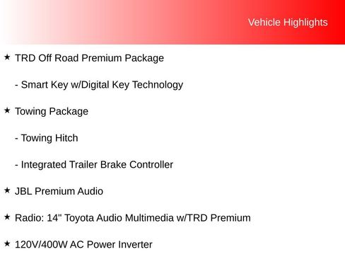 Certified 2025 Toyota Tacoma TRD Off-Road w/ TRD Off Road Premium Package AWD/4WD image 12