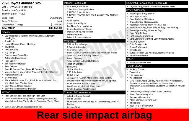 Used 2026 Toyota 4Runner SR5 RWD image 39