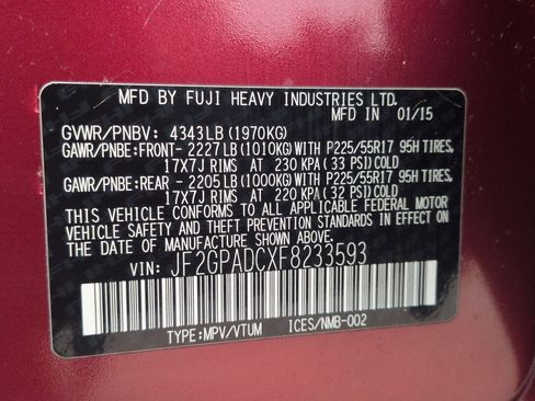 Used 2015 Subaru Crosstrek 2.0i Premium w/ Moonroof Package image 31