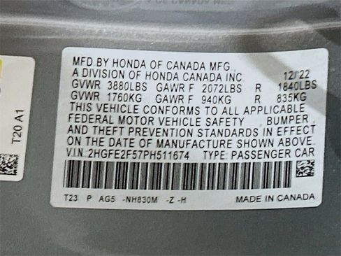 Used 2023 Honda Civic Sport image 27