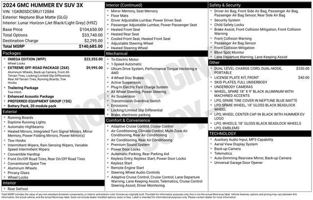 Used 2024 GMC Hummer EV 3X w/ Omega Edition AWD/4WD image 39