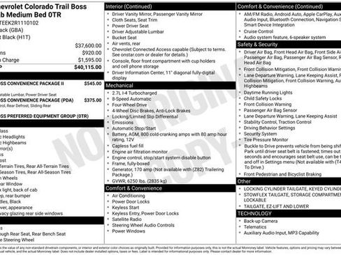 Used 2024 Chevrolet Colorado Trail Boss AWD/4WD image 5