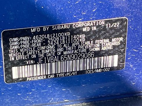 Used 2022 Subaru WRX Limited AWD/4WD image 33