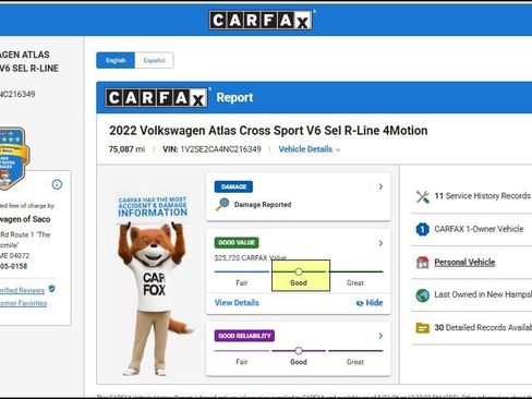Used 2022 Volkswagen Atlas Cross Sport SEL R-Line AWD/4WD image 10