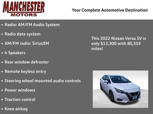 Used 2022 Nissan Versa SV FWD image 2