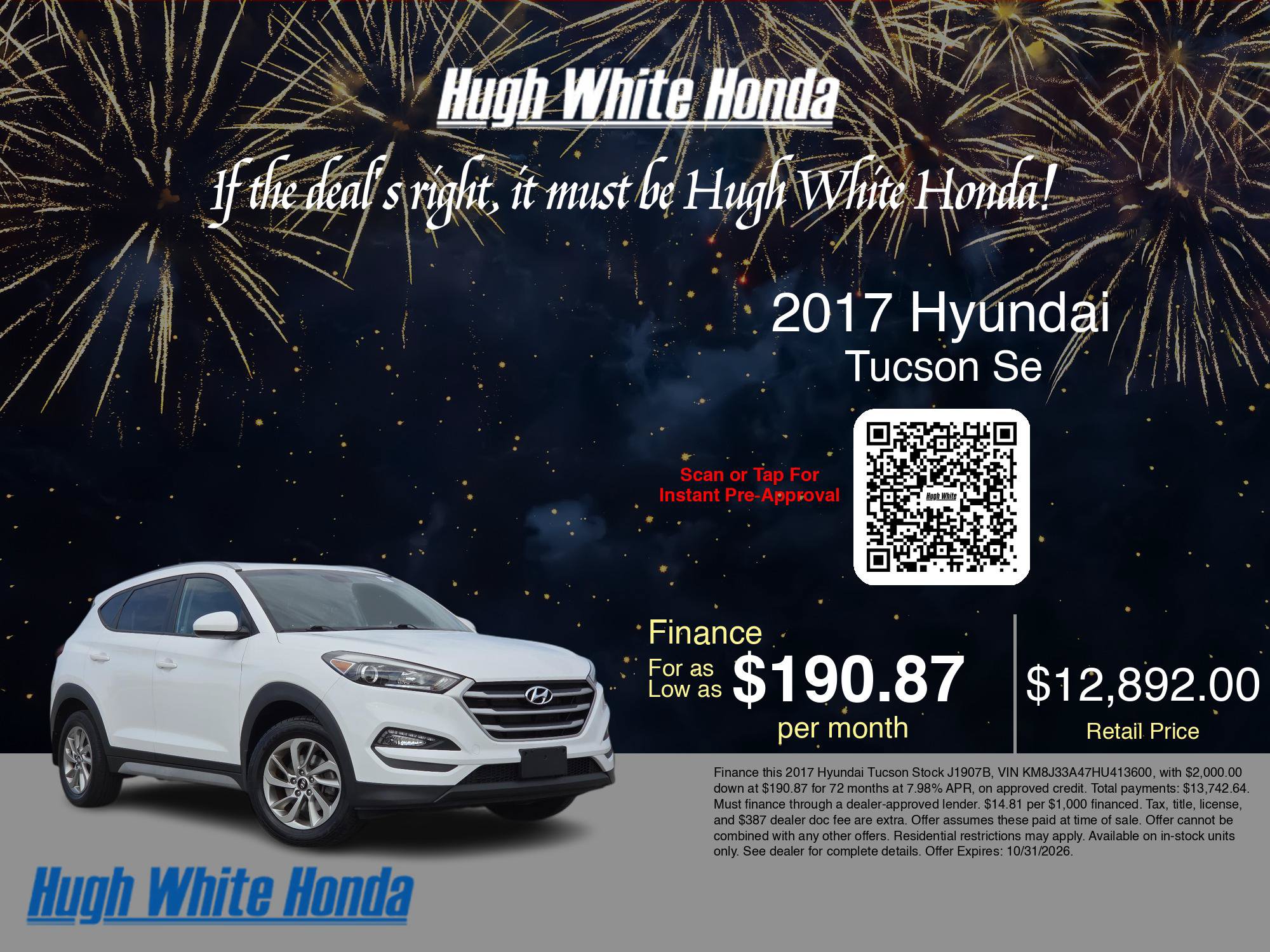 Used 2017 Hyundai Tucson SE w/ SE Popular Package 02 FWD image 5