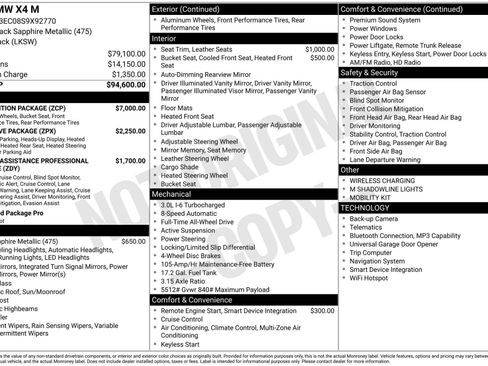 Used 2025 BMW X4 M w/ Competition Package AWD/4WD image 47