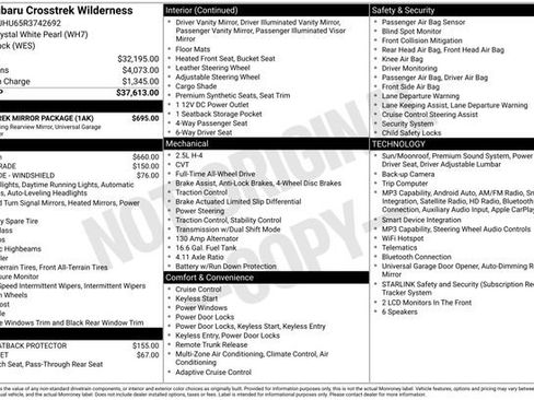 Used 2024 Subaru Crosstrek 2.5i Wilderness w/ Crosstrek Mirror Package AWD/4WD image 37