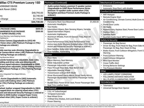 Used 2021 Cadillac CT5 Premium Luxury w/ Lighting Package image 7