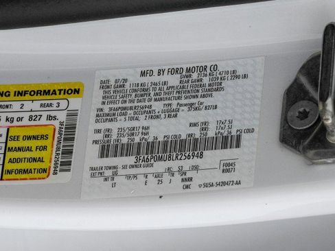 Used 2020 Ford Fusion SEL FWD image 61