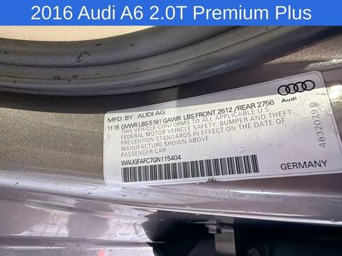 Used 2016 Audi A6 2.0T Premium Plus w/ Premium Plus Package AWD/4WD image 31