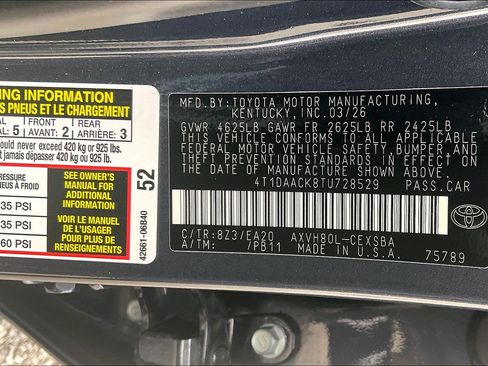 New 2026 Toyota Camry SE FWD image 17