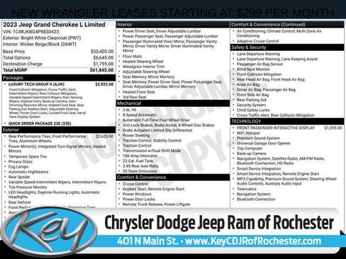 Used 2023 Jeep Grand Cherokee L Limited w/ Luxury Tech Group II AWD/4WD image 1