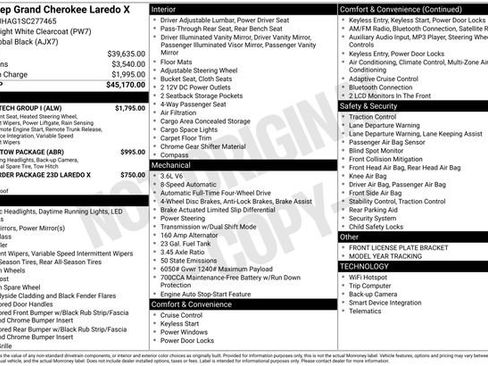 Used 2025 Jeep Grand Cherokee Laredo X w/ Luxury Tech Group I AWD/4WD image 4