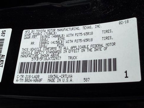 Used 2018 Toyota Tundra Limited w/ Limited Premium Package AWD/4WD image 28