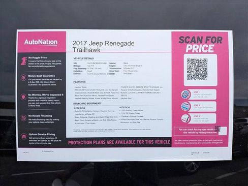 Used 2017 Jeep Renegade Trailhawk w/ Premium Trailhawk Package AWD/4WD image 24
