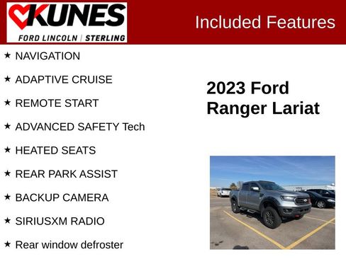 Used 2023 Ford Ranger Lariat w/ Tremor Off-Road Package image 2