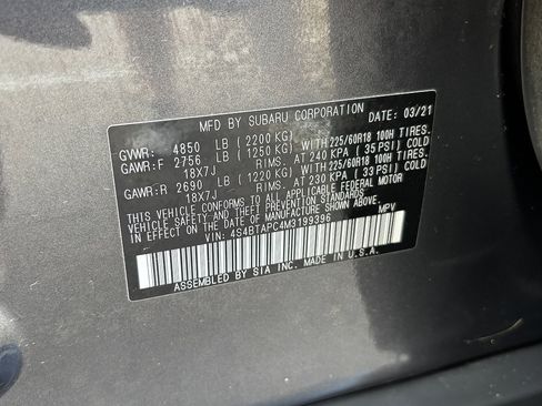 Used 2021 Subaru Outback Touring w/ Popular Package #2 AWD/4WD image 31