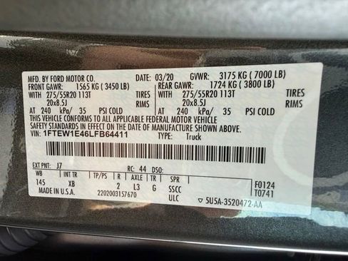 Used 2020 Ford F150 XLT w/ Equipment Group 302A Luxury AWD/4WD image 45
