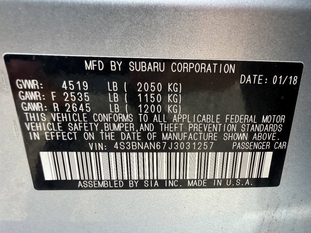 Used 2018 Subaru Legacy 2.5i Limited AWD/4WD image 51