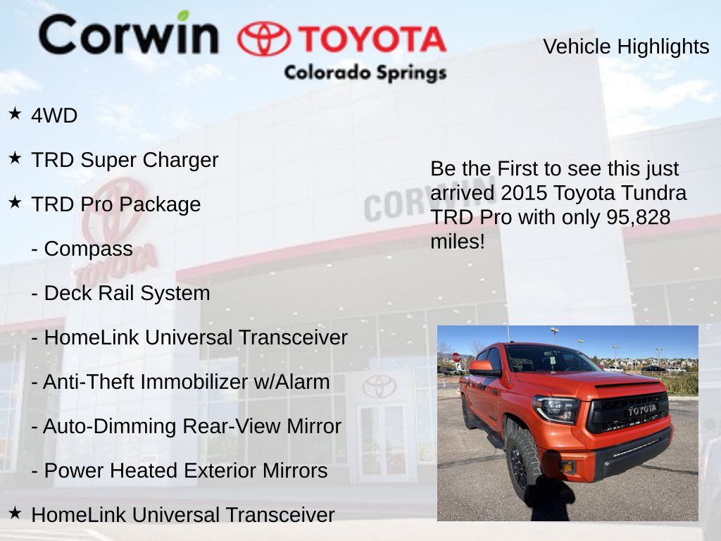 Used 2015 Toyota Tundra TRD Pro AWD/4WD image 4