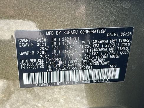 Certified 2025 Subaru Ascent Limited image 35