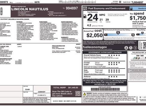 New 2026 Lincoln Nautilus Premier w/ Equipment Group 102A image 29