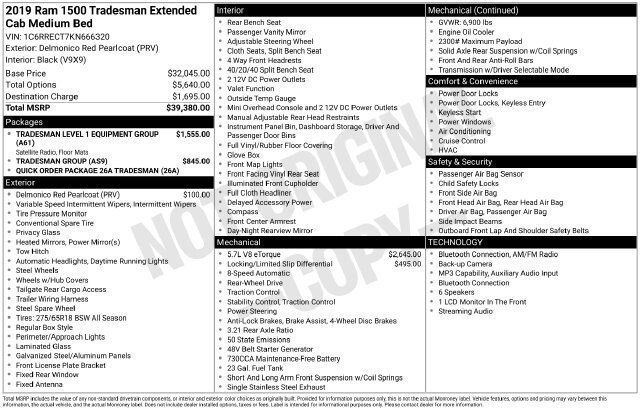 Used 2019 RAM 1500 Tradesman RWD image 10