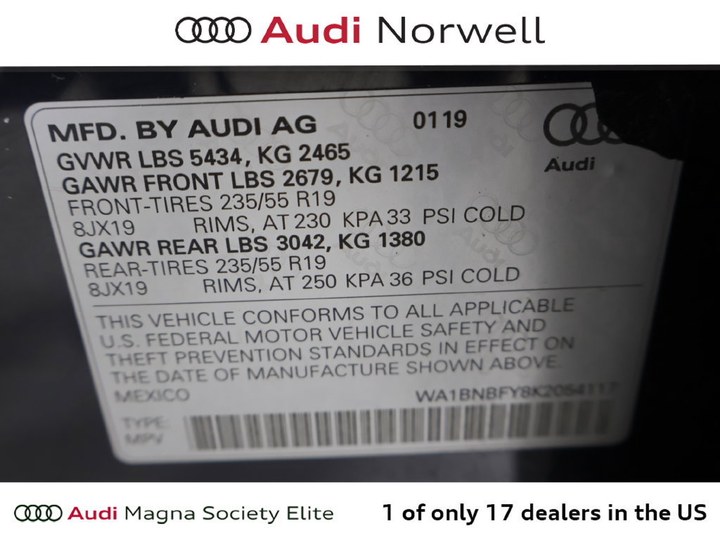 Used 2019 Audi Q5 2.0T Premium Plus w/ Premium Plus Package AWD/4WD image 3