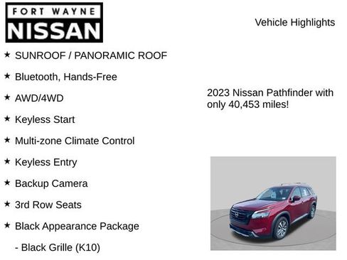 Used 2023 Nissan Pathfinder SL w/ Black Appearance Package AWD/4WD image 8