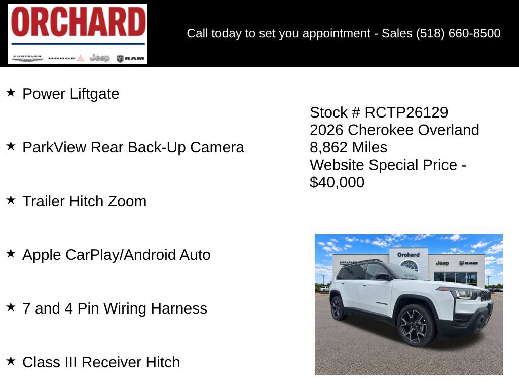Used 2026 Jeep Cherokee Overland w/ Trailer Tow Group AWD/4WD image 11