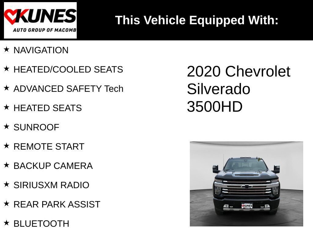 Used 2020 Chevrolet Silverado 3500 High Country w/ Technology Package AWD/4WD image 3