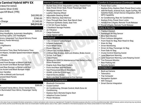 New 2026 Kia Carnival EX image 32
