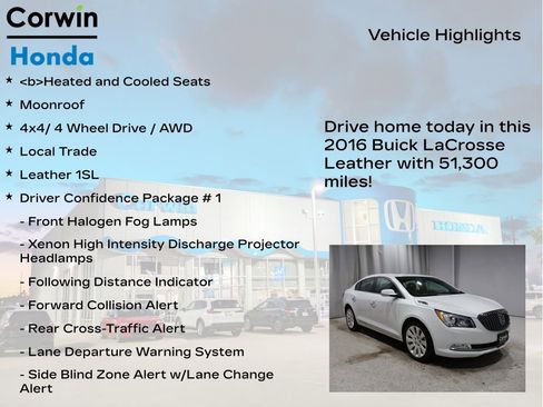 Used 2016 Buick LaCrosse Leather w/ Ultra Luxury Package image 7