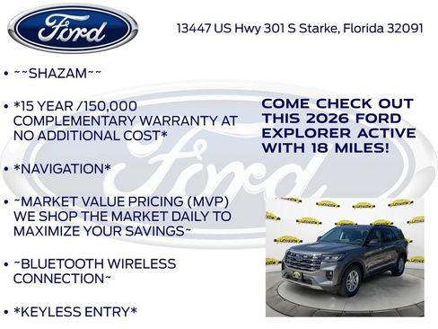 New 2026 Ford Explorer Active w/ Active Comfort Package image 5