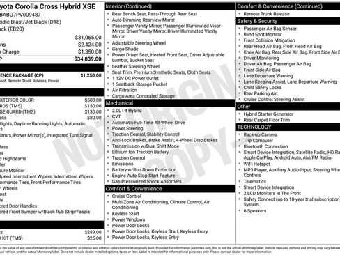 Used 2023 Toyota Corolla Cross AWD Hybrid w/ Convenience Package image 3